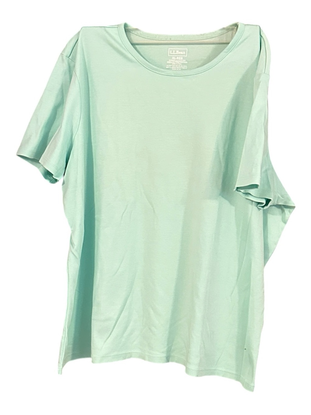 L.L.Bean Supima Cotton Long Sleeve Tee Mint Green XL NWOT